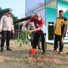HUT Bhayangkara ke-78, Polres Banyuasin Melaksanakan Penanaman Pohon